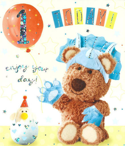 Picture of 1 TODAY TEDDY WITH HAT CARD